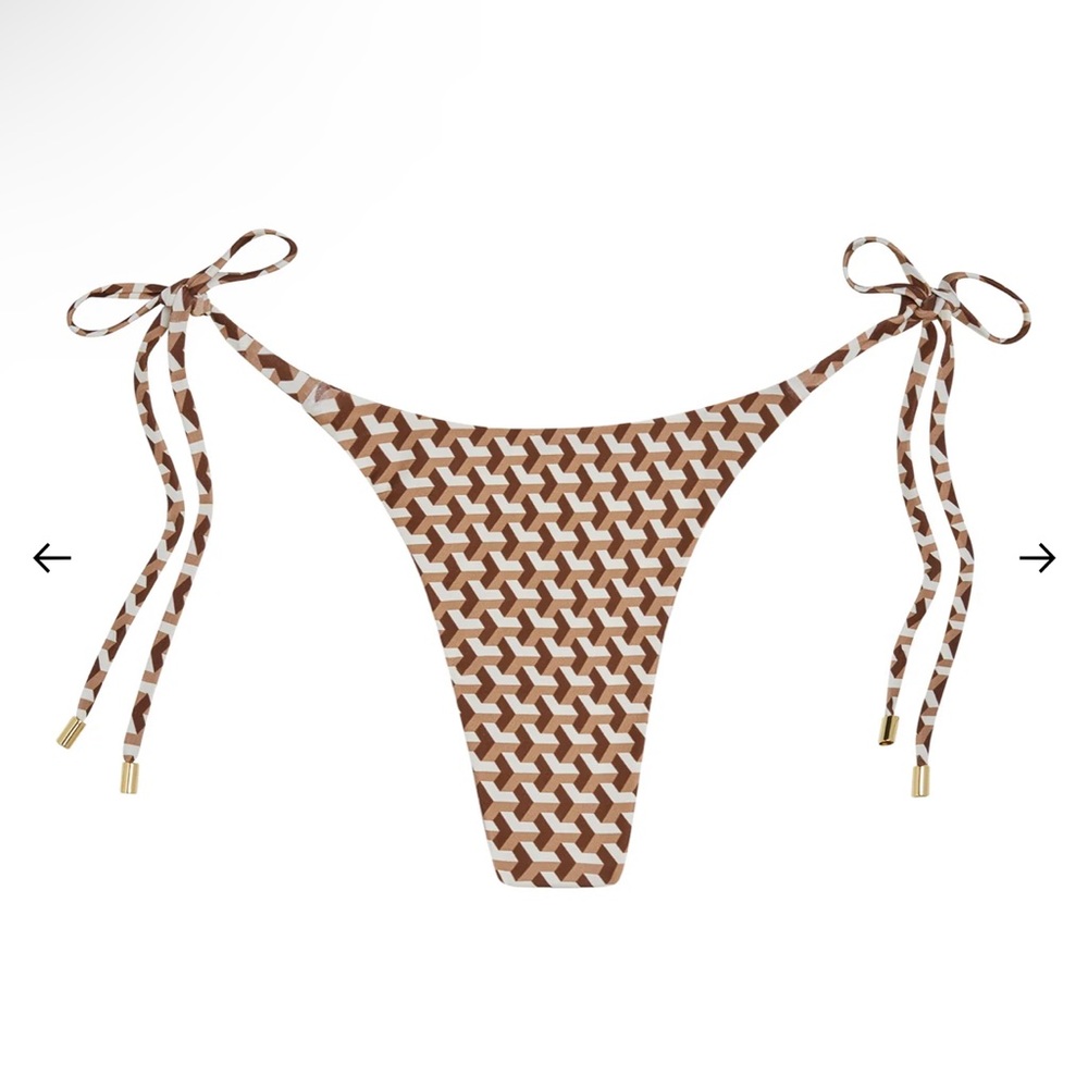 Monday Swimwear Palma Bottom in Husk Geo - M - NWT
